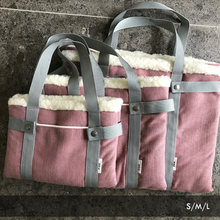 Load image into Gallery viewer, Vintage pink, stylish dog travel bed