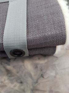 mauve/grey, stylish dog travel bed